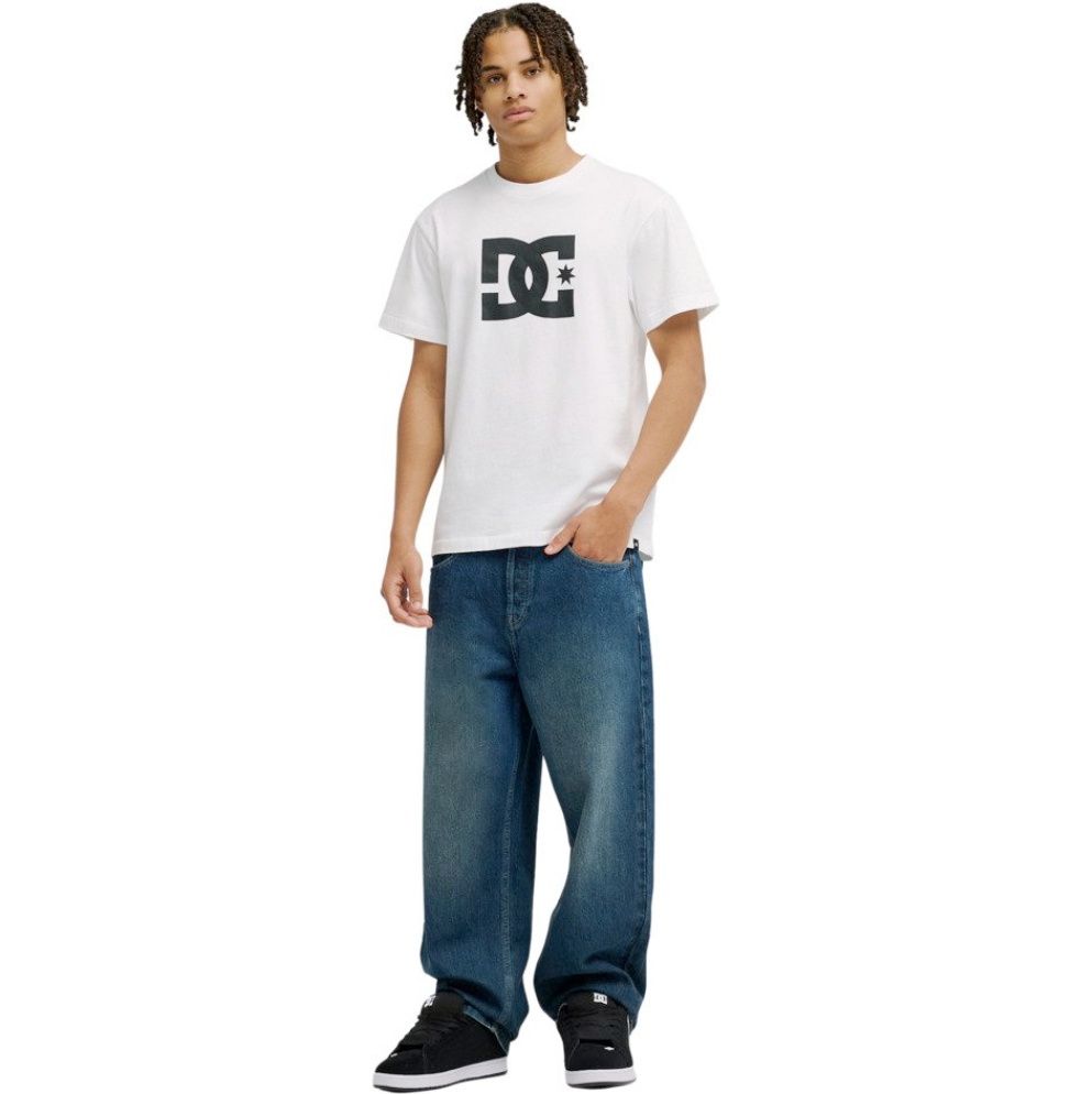 2026 DC Shoes Mens Worker Baggy Denim Double That Denim Trousers EDYDP03433 - Dark Denim